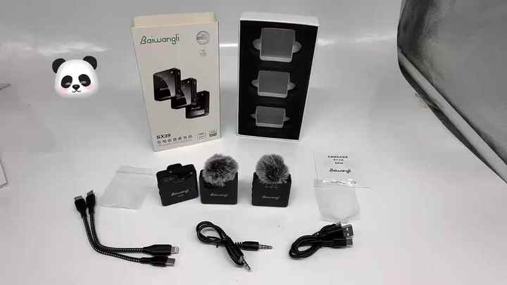 SX39 Lavalier Wireless Microphone 2.4G ANC Clip-On Mic for Android