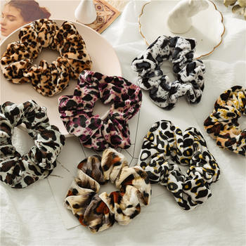 Bufa Cubalia Scrunchies Grandes Con Estampado De Leopardo Bufa Cubalia Scrunchies Grandes Con Estampado De Leopardo