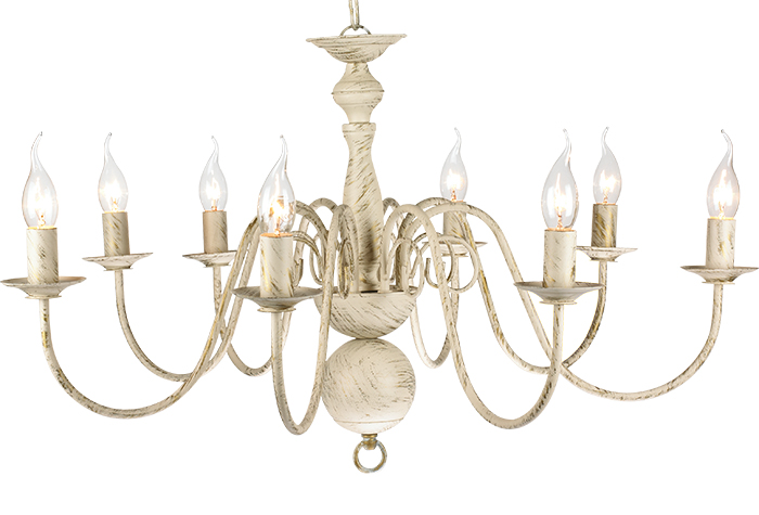 Hot sale 8 lights antique black iron decorative chandelier
