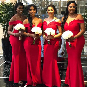 red maid of honor dresses