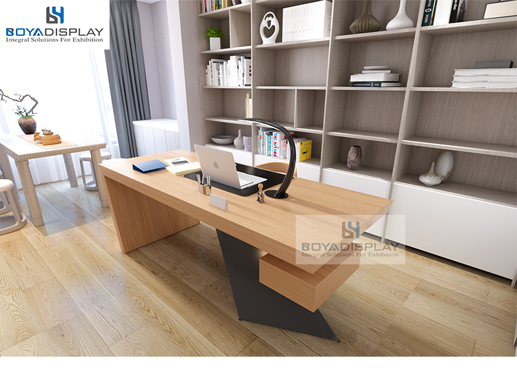 Customized High wooden office table reception desk company work table