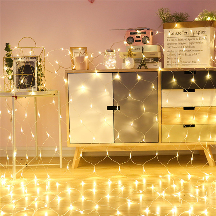 Outdoor/indoor decoration led string curtain fairy christmas net light