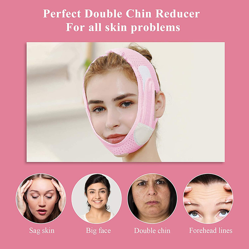 V-образный пояс для подтяжки лица, Женский утягивающий редуктор подбородка, патч для красоты лица