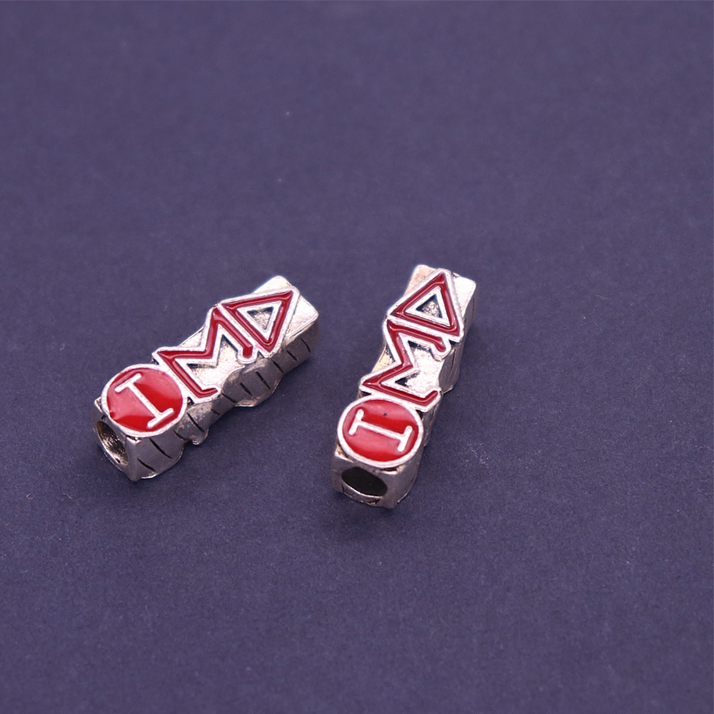 Liga de Metal Esmalte Cores Letra Grega Da Irmandade Frisado DST Sinal Detla Sigma Theta Encantos Pingentes Para Pulseira Fazendo DIY