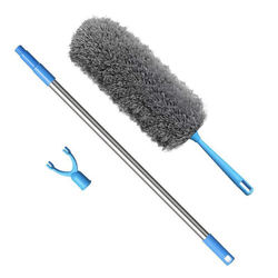 Hot sale household cleaning flexible extendable microfiber duster with extension pole set
