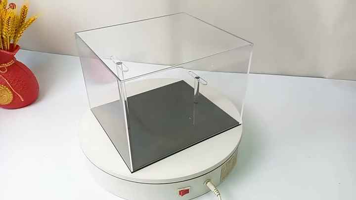 Vitrine Acrylique Transparente Pour Casquette Avec Fond Miroir - 25,9 X 21 X 19 Cm - Protection Anti-poussière Et UV