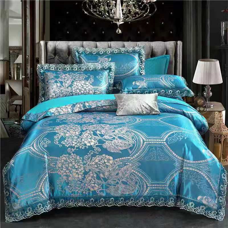4-piece Tradition collection, Duvet Set, Sateen Weave with Jacquard,  Queen/king bedding sets
