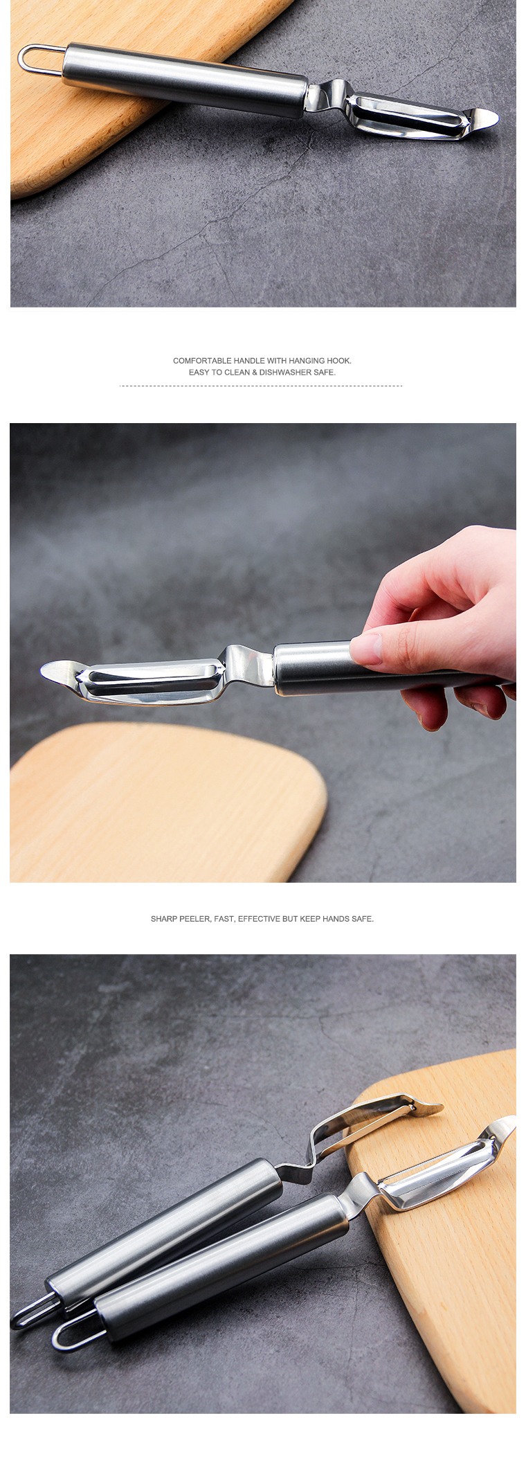 YF Portable stainless steel fruit vegetable peeler multi function manual carrot potato vegetable peeler