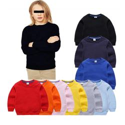 Da Qualidade do hight Baixo MOQ Cores Lisas Crewneck Camisolas Dos Miúdos de Lã Para As Meninas