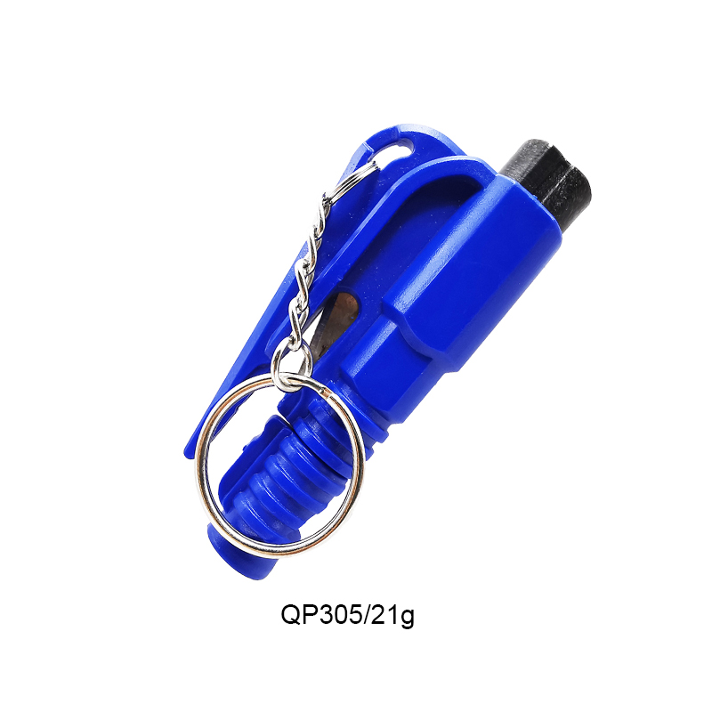 MOQ 100 Pcs Emergency Escape Hammer Mini Pocket Safety Window Glass Breaker Keychain Rescue Tool and Keychain Belt Cutting