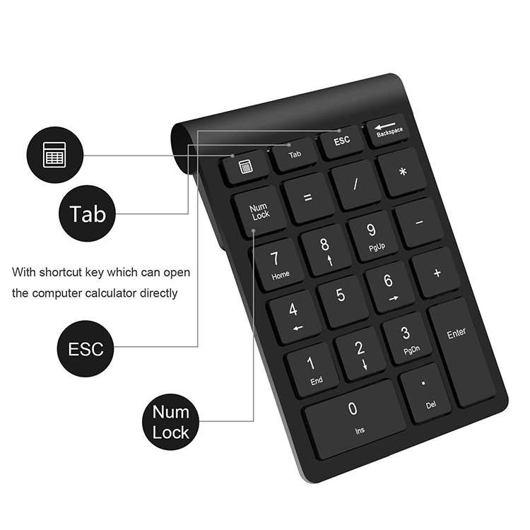 wholesale  thin  computer 2.4g wireless numeric keypad numpad