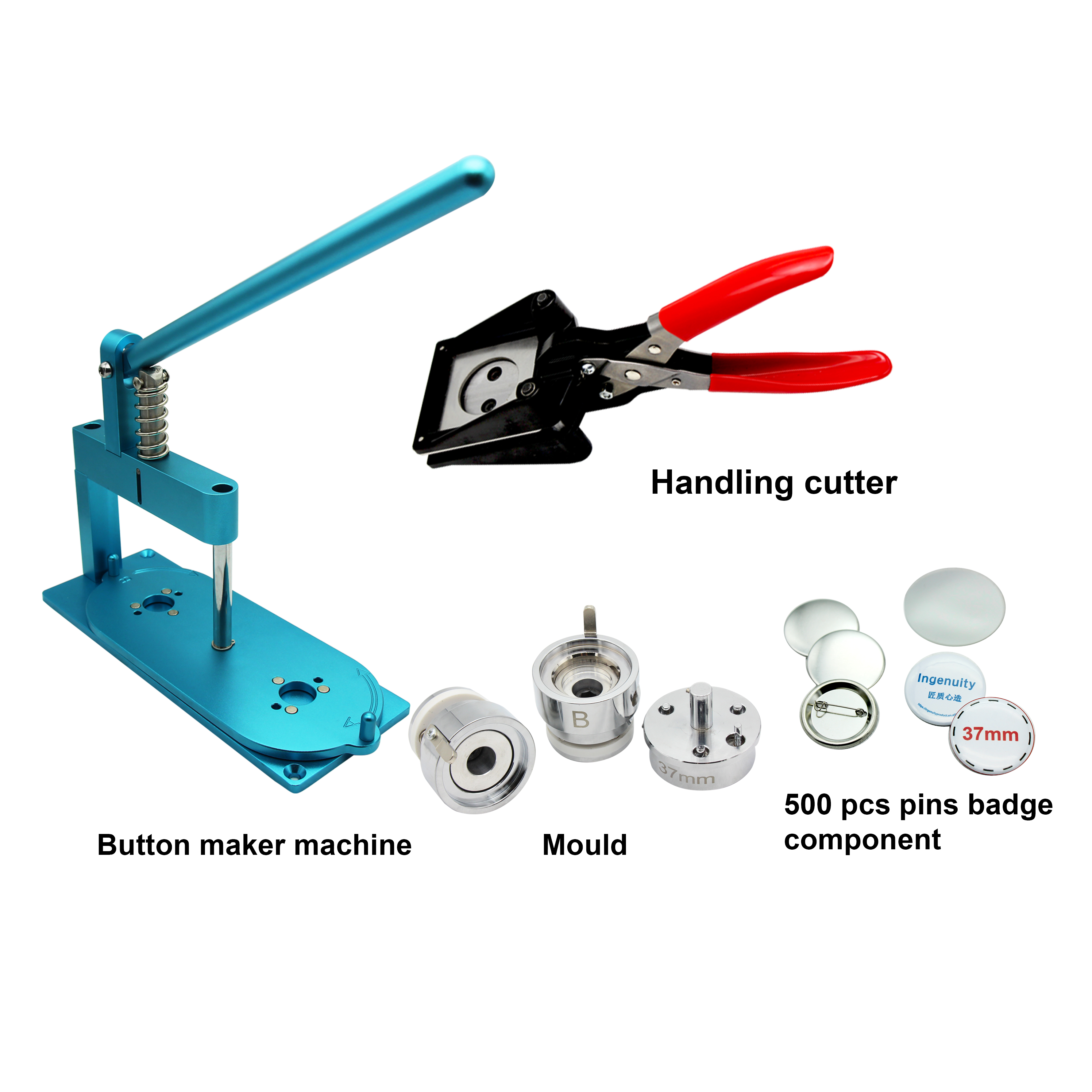 Набор для изготовления значков для кнопок 37 мм круглой формы высокого качества