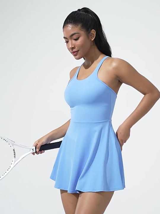 chinese dress ladies Flirty Trendy Pink and Blue Gym Outfit Set for Ladies - Long Sleeves main image 0
