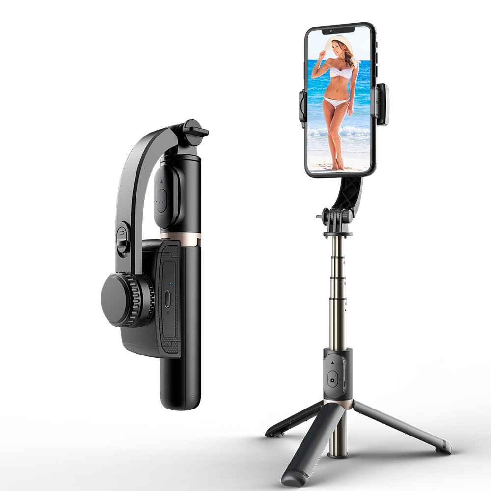Новые характеристики шарнирный стабилизатор Q08 для телефона bluetooth Гибкая селфи-палка со скрытым штативом мобильный карданный видео для Tik Tok