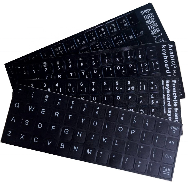 Виниловая наклейка для ноутбука с индивидуальным дизайном, декоративная самоклеящаяся наклейка для клавиатуры для Италии/Германии/русского/иврита/арабского языка