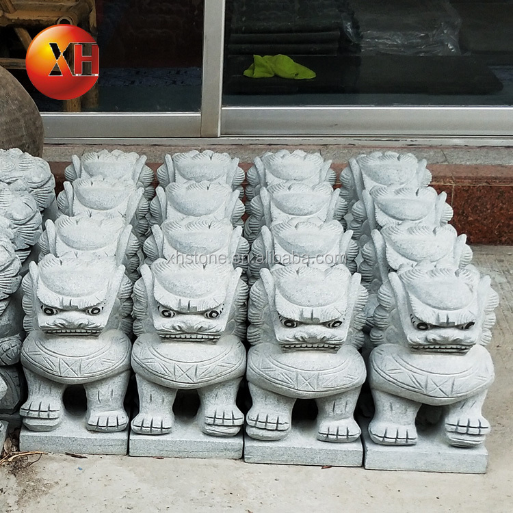 獅子像 石製 彫刻 墓地の石獅子像、中国風の獅子像、販促用彫刻、石製風水獅子の彫刻