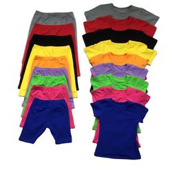 SS52504 PCS crianças bebê cor sólida camisa de algodão puro calções terno conjuntos 5 fábrica OEM projeto mix/cor crianças motociclista curto conjuntos