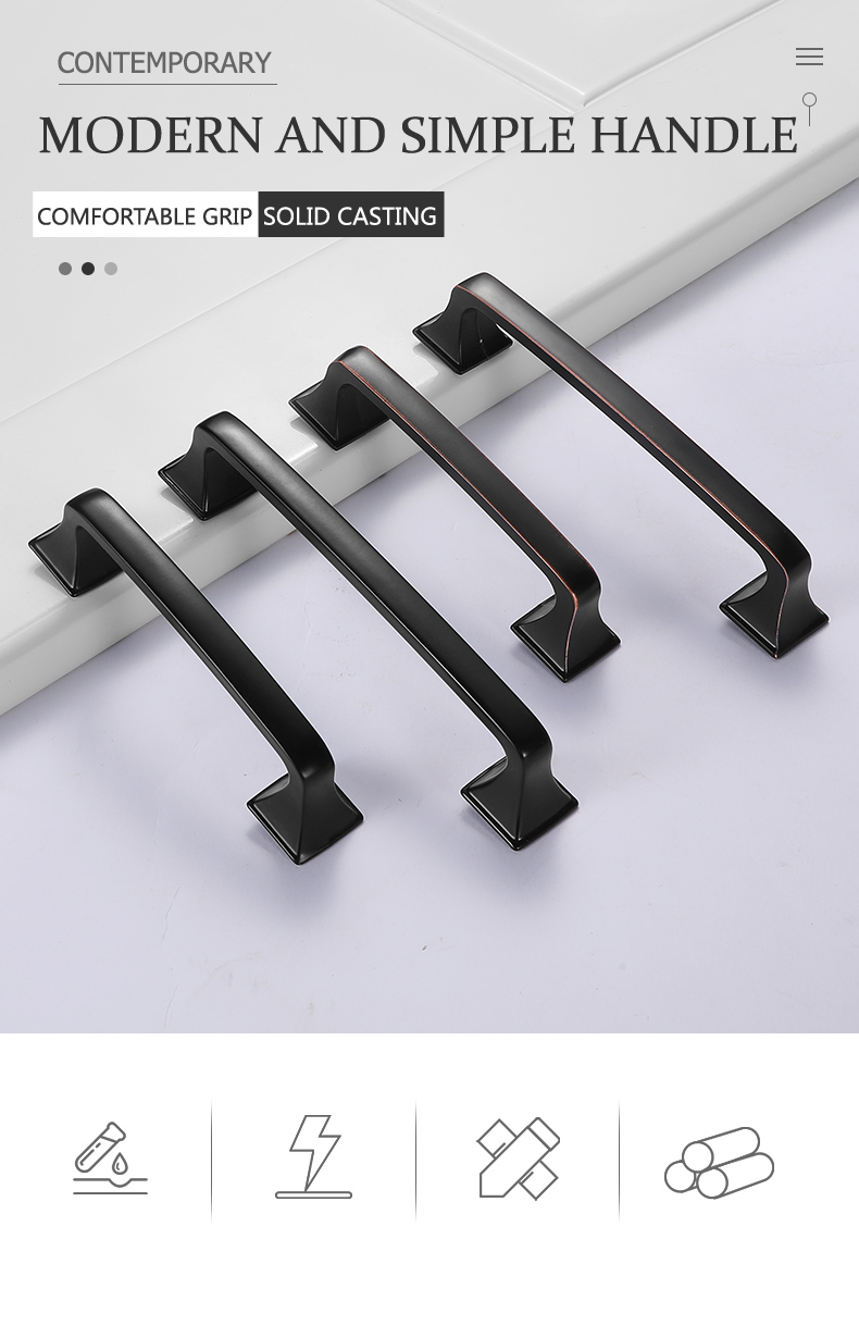 Classic Zinc Door Knob Kitchen Furniture Drawer Hardware Antique Pull Black Cabinet Handles //