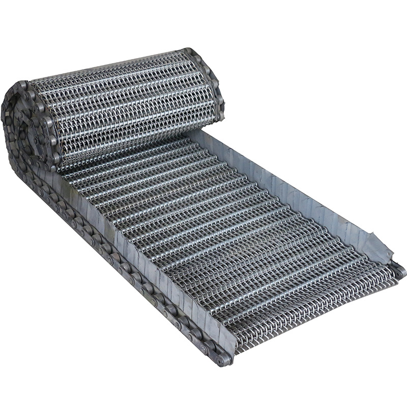 304 Chain link stainless steel wire mesh spiral conveyor belt for freezer