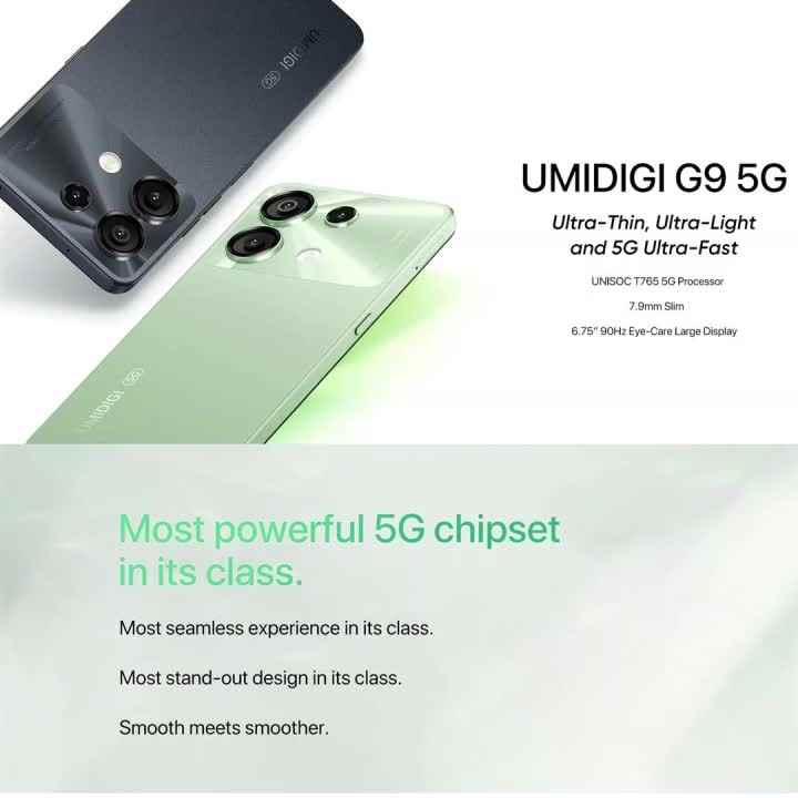 UMIDIGI G9 5G Smart Phone - 6GB+128GB, 6.75 Inch Display