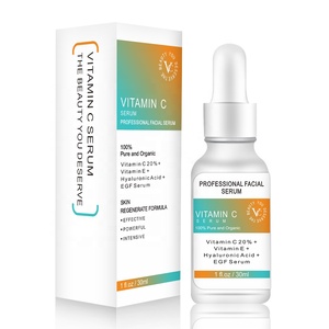 Private label pure natural Vitamin C facial skin care lightening hyaluronic acid whitening 30ml Vitamin C facial serum