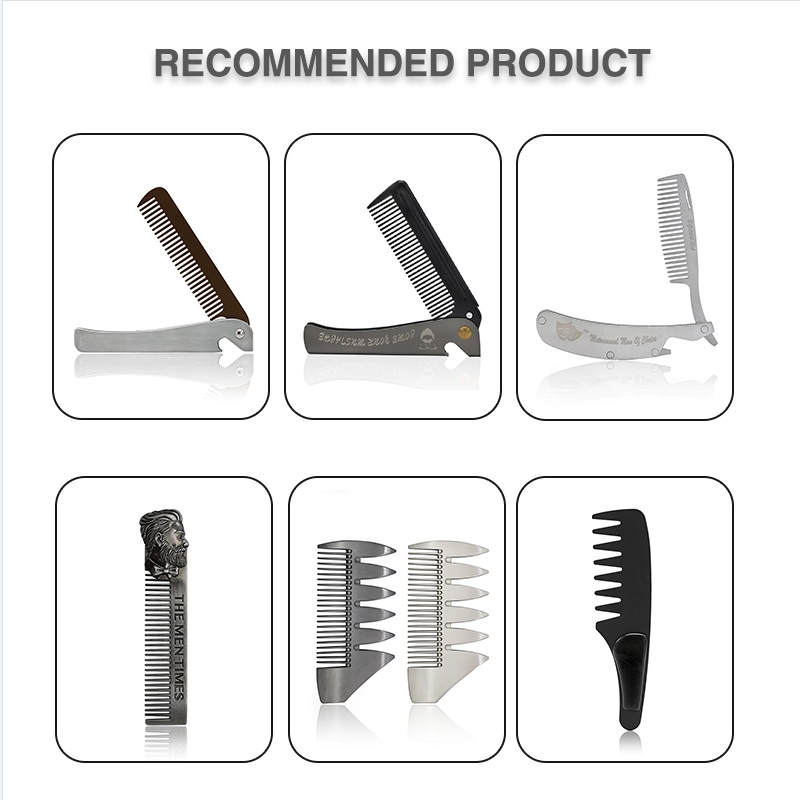 Wholesale men beard shaving set wooden beard comb and brush grooming kit private label
