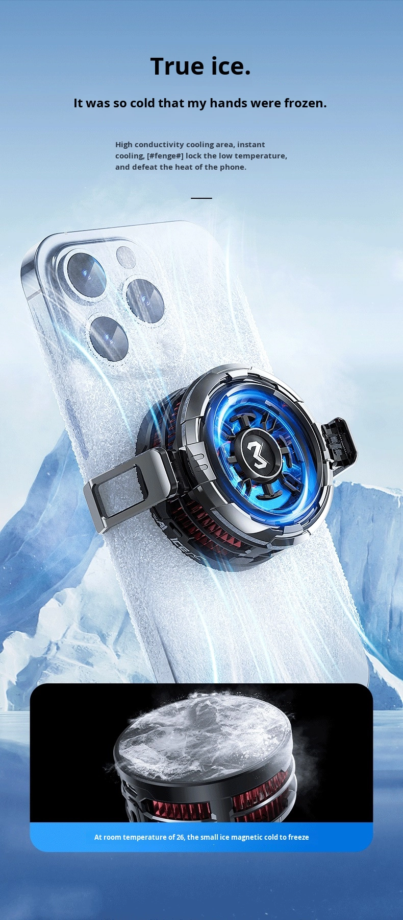 Memo Mimo CX08 - High-Power AI Magnetic Back Clip Cooler