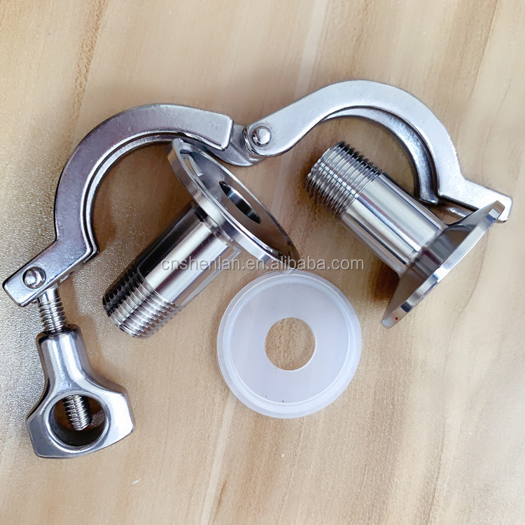 junta de PTFE ss304 1set 57MM OD tubo sanitario TRI CLAMP Soldadura Virola