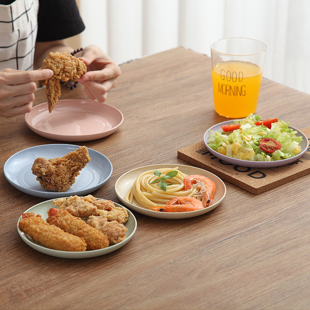 Производитель, зеленая пластиковая посуда для ресторана, круглые тарелки для ресторана