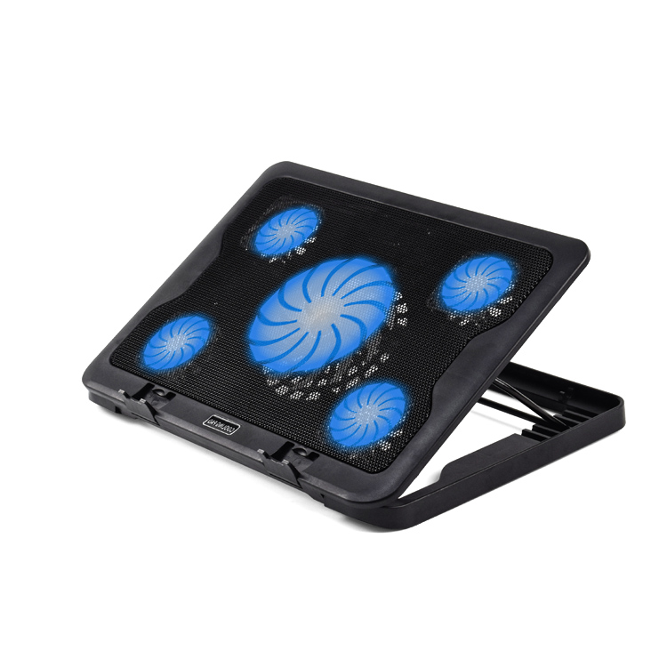 Amazon продукт Coolcold Новинка 5 вентиляторов игровая Регулируемая угловая подставка для ноутбука охлаждающая подставка для ноутбука