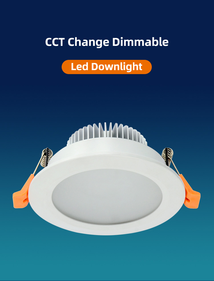 Dimmable CCT Change Australia Standard Recessed Downlight Housing Cylinder Light Slim Led Downlight