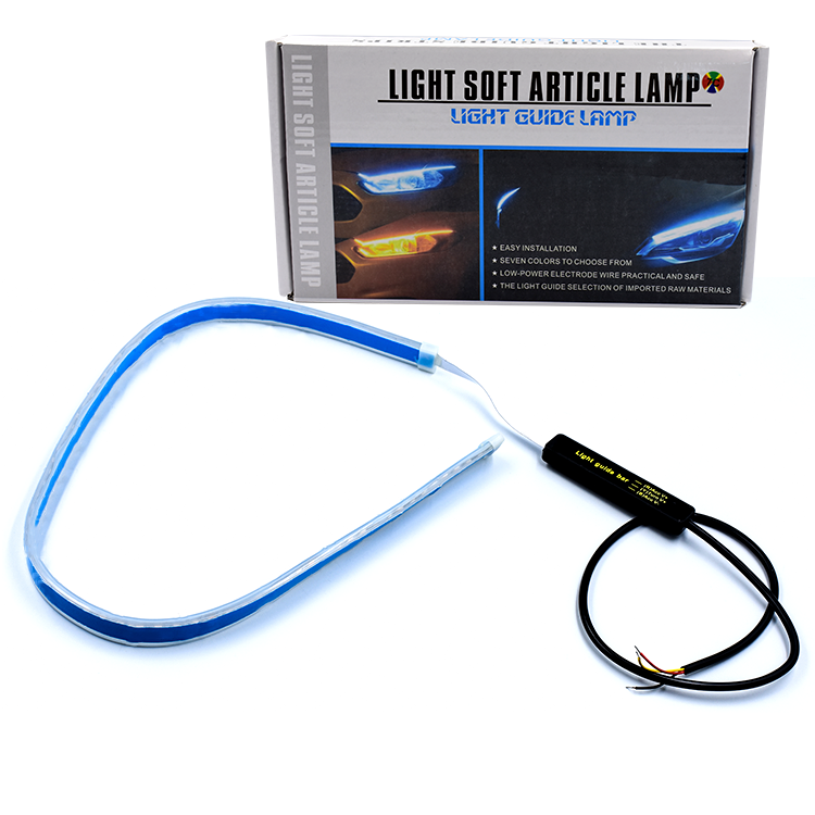 Автомобильные светодиодные дневные ходовые огни с указателем поворота, 30 см, 45 см, 60 см, новый дизайн