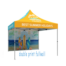 Custom 10x10ft Outdoor Tent Canopy with Double Prints Fullwall