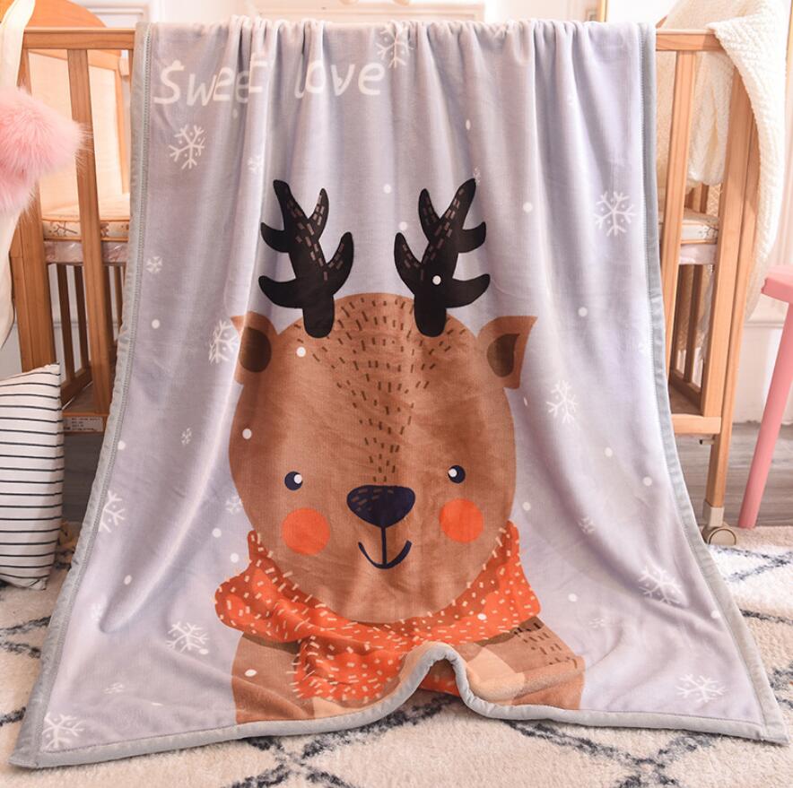 Оптовая продажа, детские одеяла с рисунками из мультфильмов, толстые зимние детские одеяла из кораллового флиса, одеяло с облаками