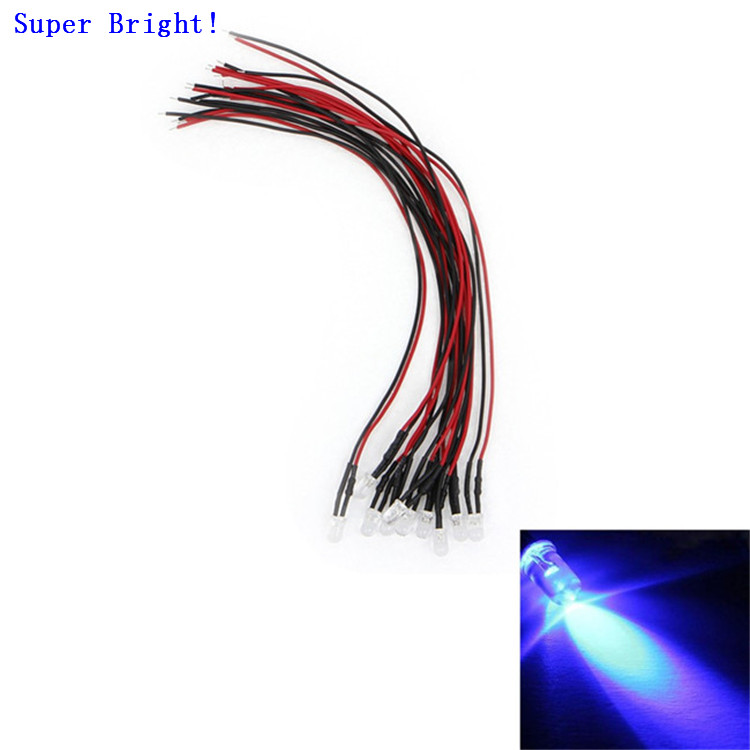 50pcs 5mm Orange Diffused 5V 6V 7V DC Bright Pre-Wired LED Leds Light 20CM New