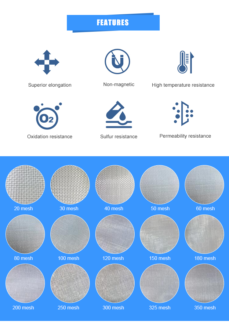 ni80cr20 nickel chrome weave wire mesh