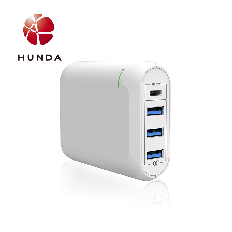 Проходят Европейским сертификатом соответствия Type-c PD и QC3.0 бытовой адаптер USB-C 60 Вт высокой мощности зарядное устройство, USB зарядное устройство Macbook pro