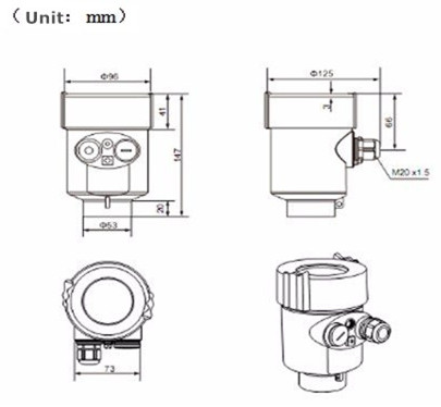 Cement level sensor radar grain bin radar level meter hart radar level transmitter