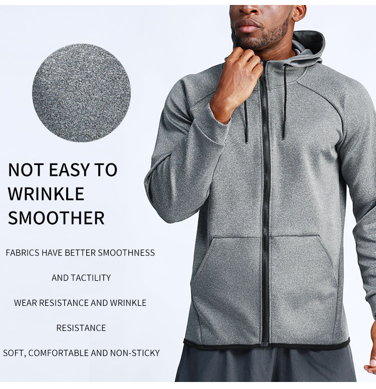 New product custom men's jackets gym  wearing sport training running Hoodie tracksuits jacket