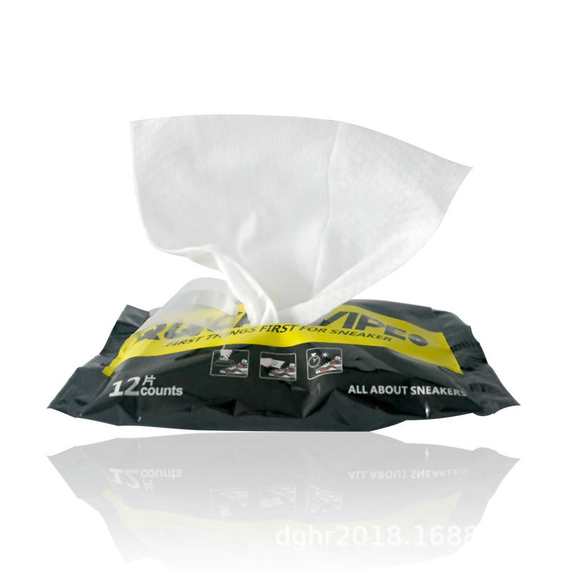 Оптовая продажа с фабрики 10 шт. чистящих обувь влажные салфетки кожи wuick влажные салфетки одноразовый очиститель черные с белым кроссовки со шнурками больших протрите