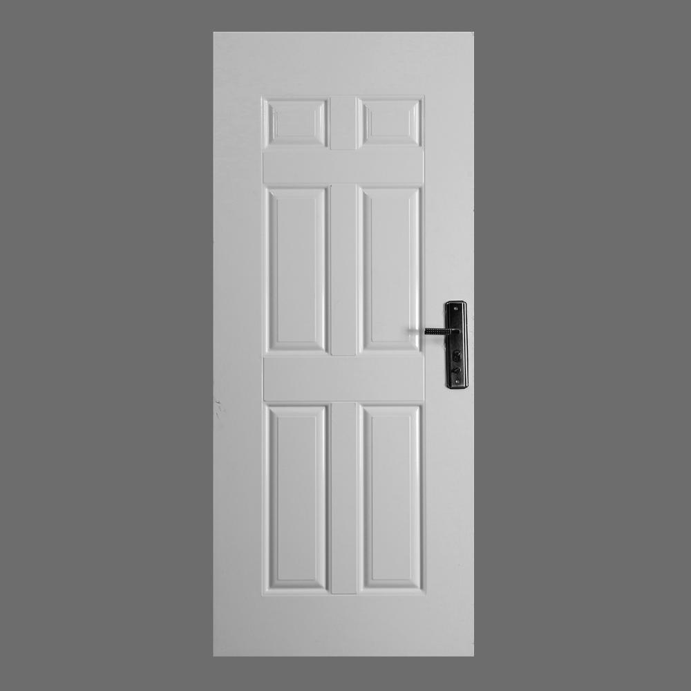 América do sul barato personalizado 6 painel de aço porta de madeira interior