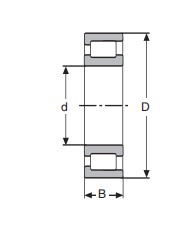 NF-208 Cylindrical Roller Bearing NF208 NF 208 Cylindrical Roller Bearing NF 208