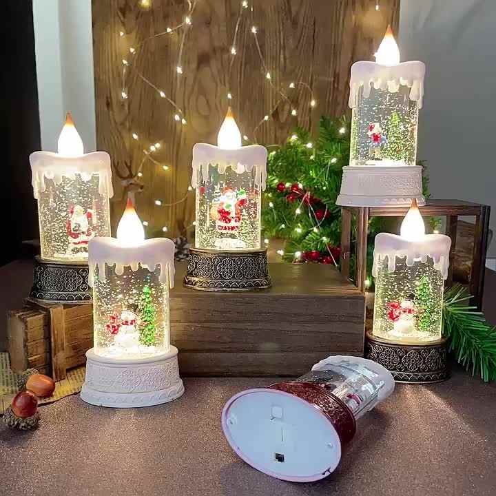 2024 Christmas LED Candles - Rechargeable Party Decor