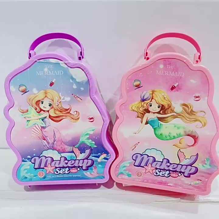 Children's Makeup Set Cartoon Animal Mermaid Makeup Hand Box