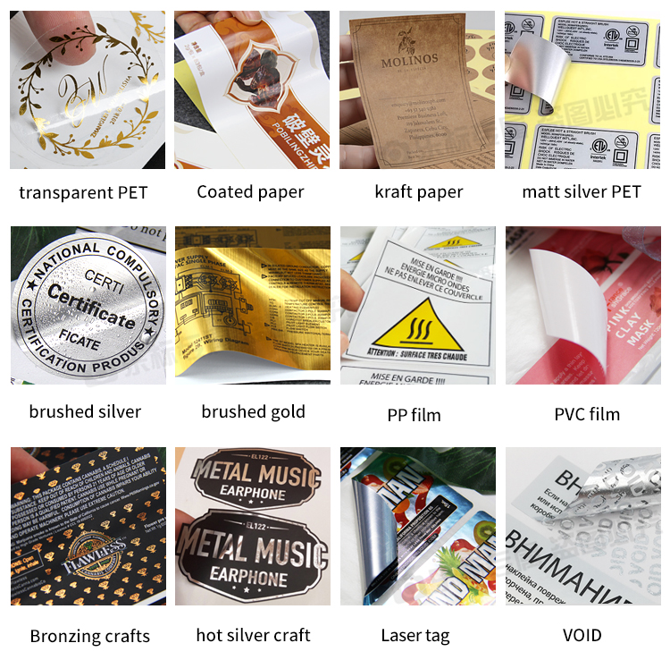 Custom Adhesive Clear Vinyl Sticker Printing Cosmetic Jar Labels