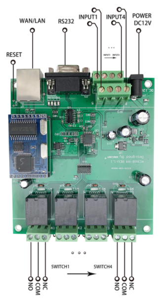 4 Channel Relay Module DIY operating Panel pcb circuit boards