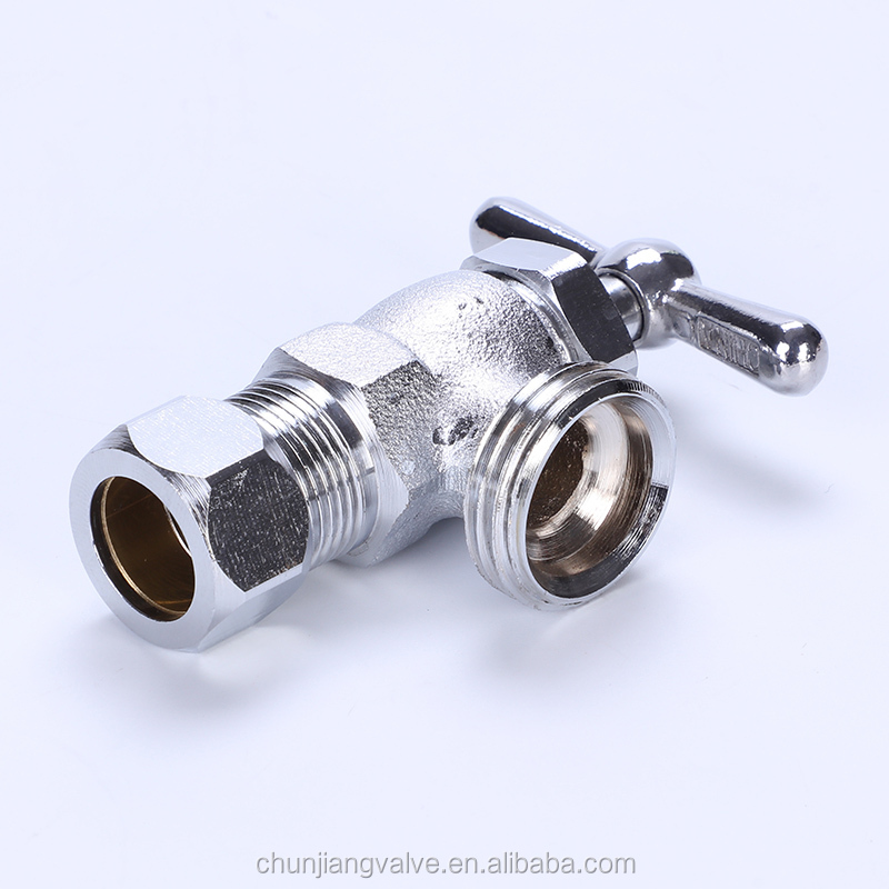 hot sales brass body chrome finish of washing maching valve with T handle