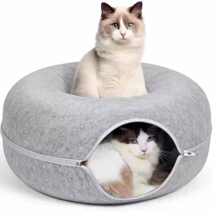 Eco Friendly Calming Cat Accessories Reference: Cabin Shape Design Cute Cat Cave Cat House Indoor Outdoor