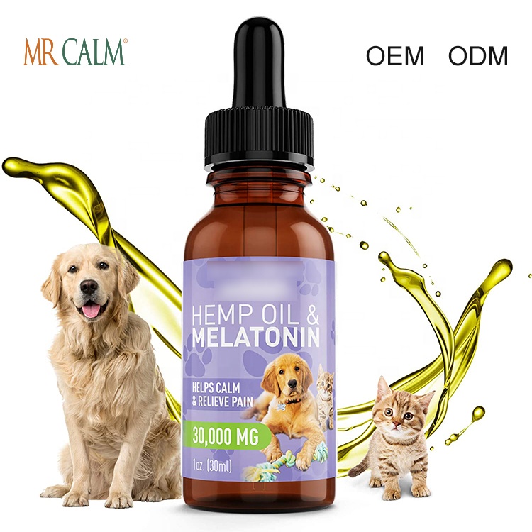 Amazon поставщик CBD конопляное масло для домашних животных капли для собак и кошек естественное и органическое разделение облегчение совместное облегчение Поддержка индивидуальные O