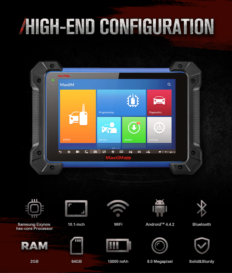 Autel MaxiIM IM608 Diagnostic Key Programming and ECU Coding Tool PLUS APB112 Smart Key Simulator and G-BOX 2
